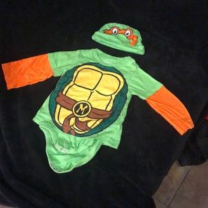 12 month ninja turtle onsie with beanie